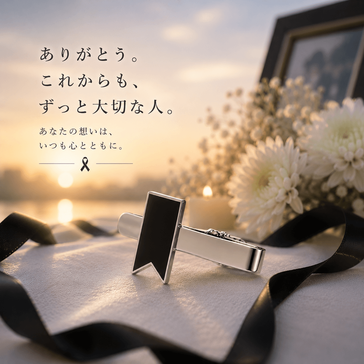 ブラックリボンクリップ｜喪章・追悼・メモリアル クリップ式リボンバッジ