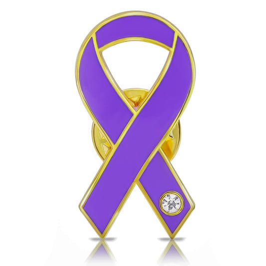パープルリボン ピンバッジ 平 てんかん 発作 女性への暴力 膵臓がん アウェアネス ピンバッチ ピンバッヂ
